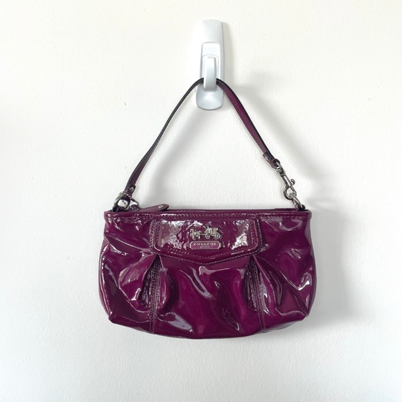 Coach Clutch Shoulder Bag Purse - Shiny Purple - Picture 1 of 7